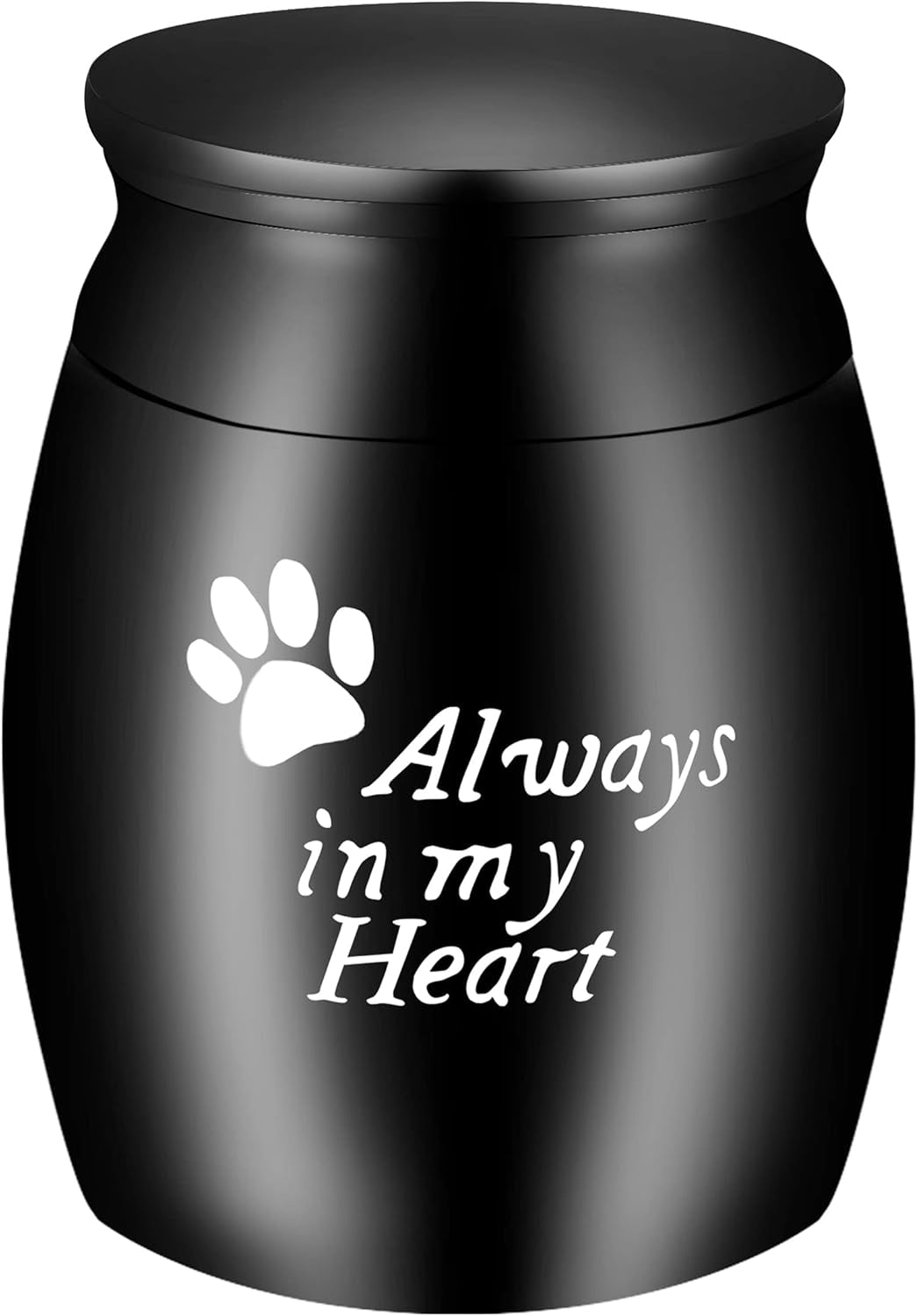 Small Cremation Pet Urn Funeral for Pet Ashes Durable Keepsake Urns for Ones Beloved Fur Pets Friend (Black Paw)