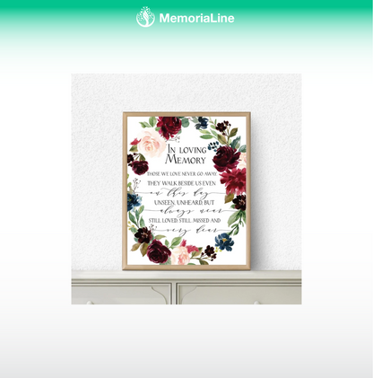 "In Loving Memory" Wedding Memorial Sign