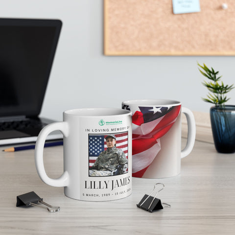 Personalized Memorial Veteran Ceramic Mug