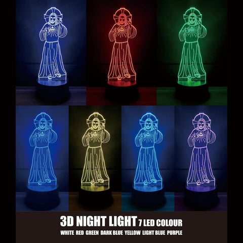 3D Jesus LED Night Light – 7 - Color Illusion Lamp | Sacred Light for Memory, Prayer &amp; Comfort - Memorialine