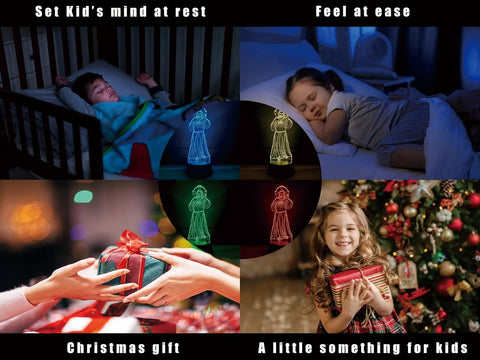 3D Jesus LED Night Light – 7 - Color Illusion Lamp | Sacred Light for Memory, Prayer &amp; Comfort - Memorialine