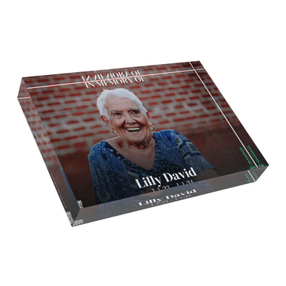 Personalized Memorial Photo Block