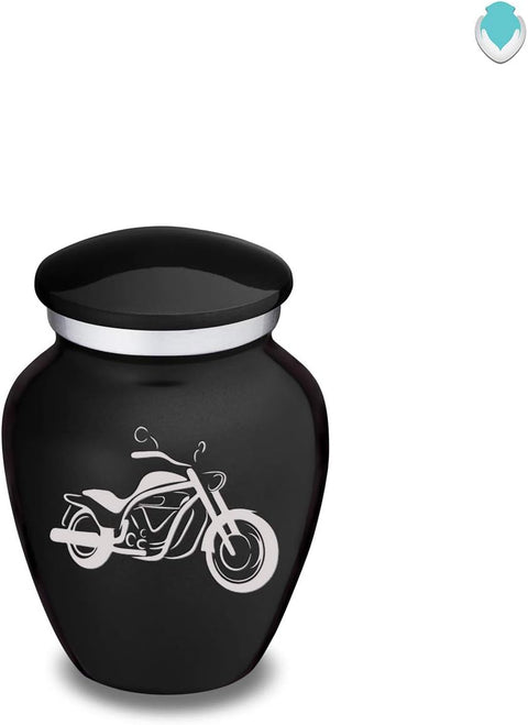 Embrace Motorcycle Keepsake Cremation Urn (Black)