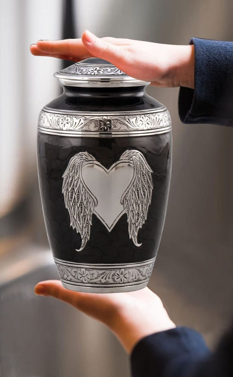 Angel Wings Urn - Loving Angel Wings Cremation Urn for Ashes - Handcrafted An...