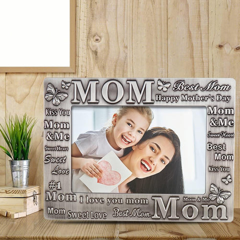 Mom I Love You Picture Frame-Mom & Me,Mom Gifts,Mom Birthday Gifts,Mothers Day Gifts,Mom Christmas Gifts