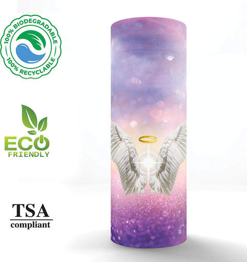 Guardian Angel (Pink) Scattering Urns for Human Ashes Adult - Eco Friendly Biodegradable Urns for Human Ashes - Cremation Urns for Adult Ashes - Scattering Tube - Biodegradable Urns for Human Ashes