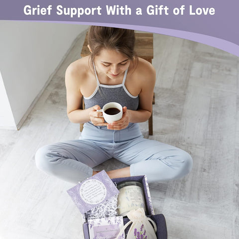 Sympathy Gift Box with 7.5Oz Candle - Remembrance Gifts Include Bracelet, Sympathy Card, Flower Seeds, Candle with Verse, and More in Memory of Loved One Gifts