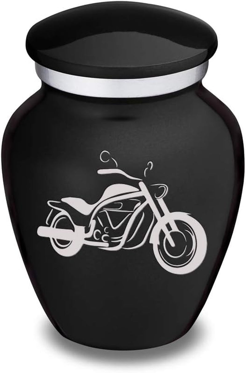 Embrace Motorcycle Keepsake Cremation Urn (Black)