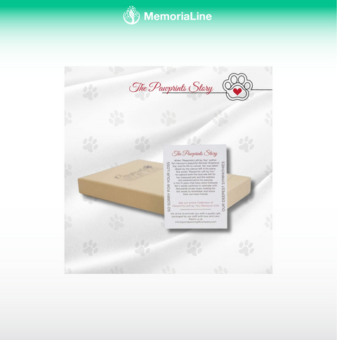 Cat Memorial Frame with Ash Vial & "Pawprints Left by You" Poem – Pet Loss Gift