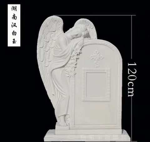 Marble Angel European Tombstone Angel Statue Cemetery Sculpture Church Stone Carving Angel