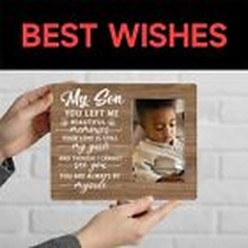 Memorial Photo Frame Gifts for Loss of Son - Sympathy Gifts for Loss of Son-