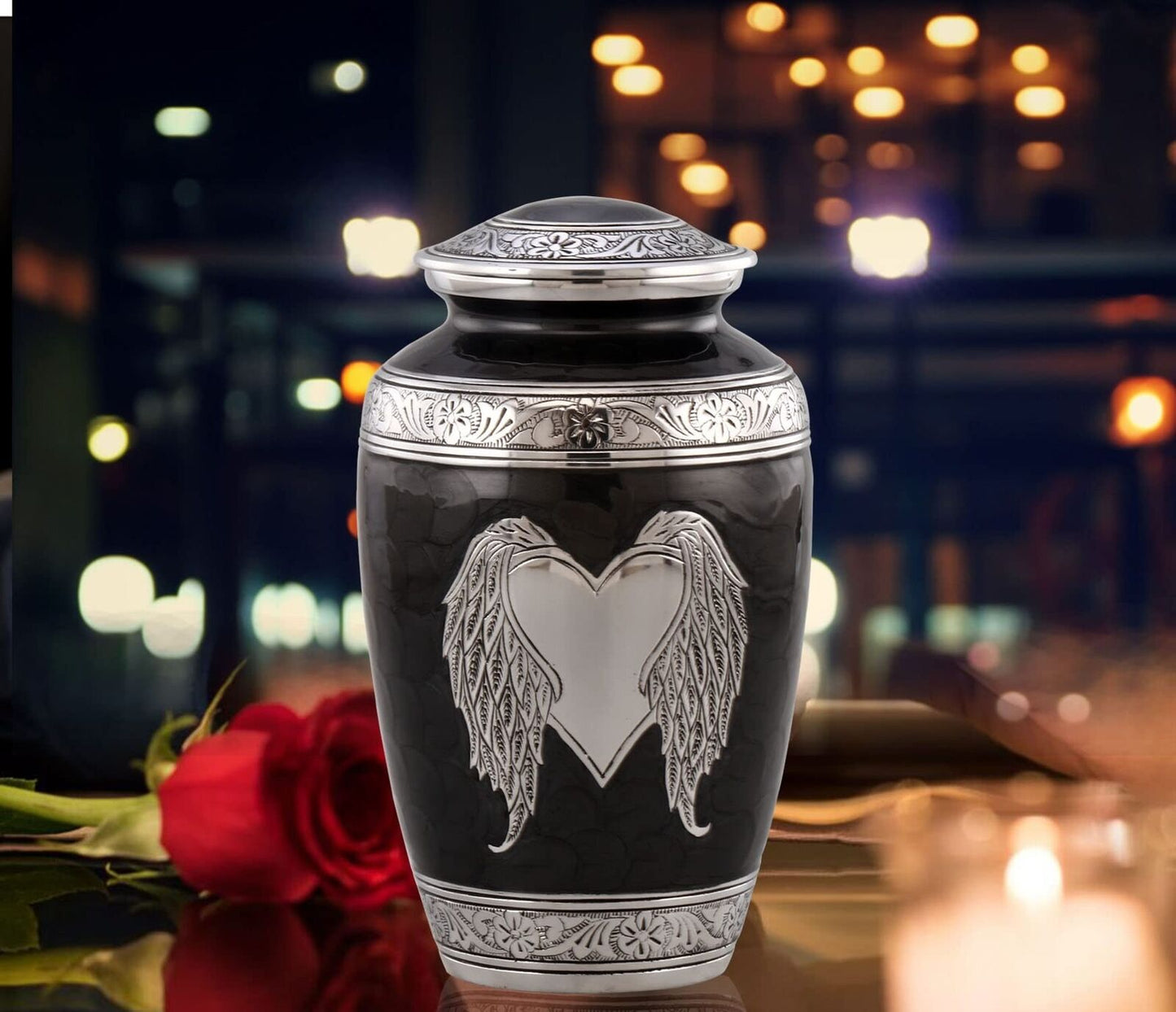 Angel Wings Urn - Loving Angel Wings Cremation Urn for Ashes - Handcrafted An...