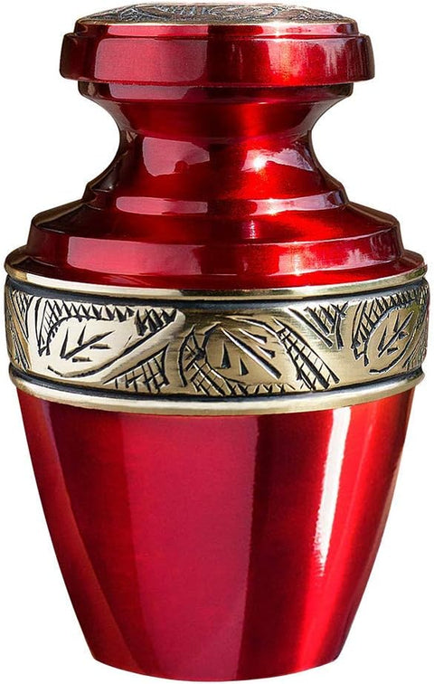 Small Urns for Human Ashes Keepsake – Cremation Urns for Human Ashes, Mini Urns for Human Ashes Dad, Keepsake Urns for Human Ashes, Small Urns for Ashes – Small, Grecian Red