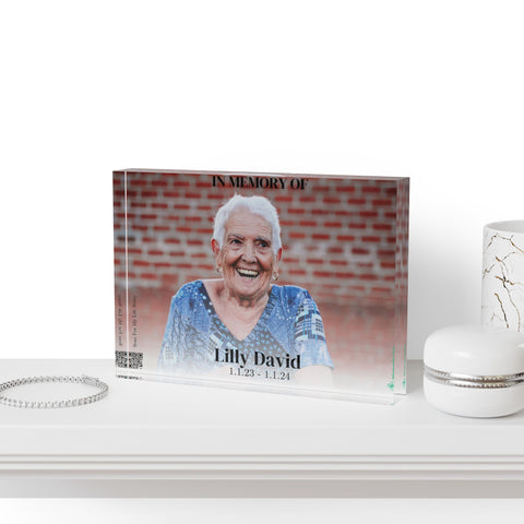 Personalized Memorial Photo Block