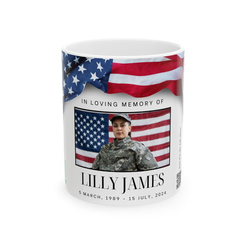 Personalized Memorial Veteran Ceramic Mug