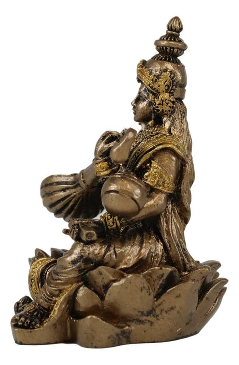 Ebros Vastu Hindu Goddess Saraswati Seated on Lotus Playing Veena Guitar Statue