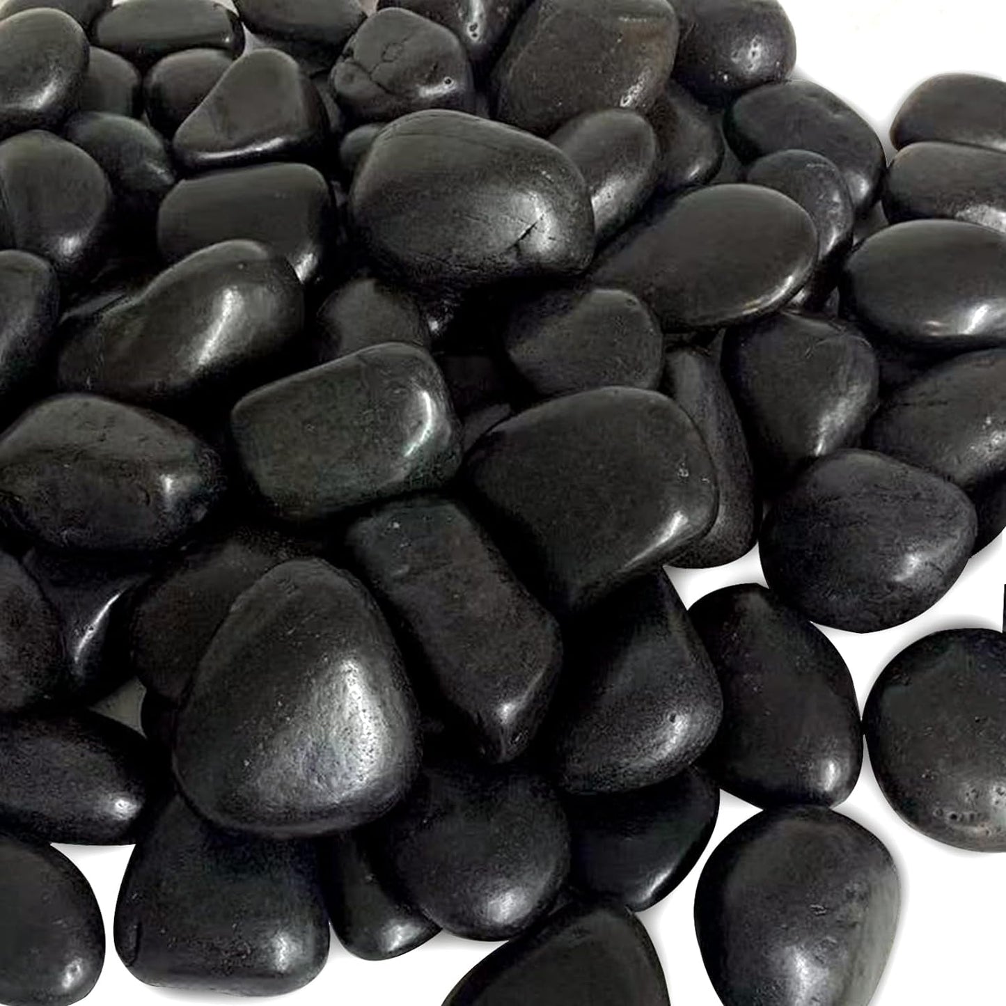 10 Pounds Natural Black Pebbles Rocks for Plants– 2-3 Inch Ornamental Black River Rocks for Garden Landscaping Home Décor Yard Paving Fountain and Outdoor Decorative Black Stones