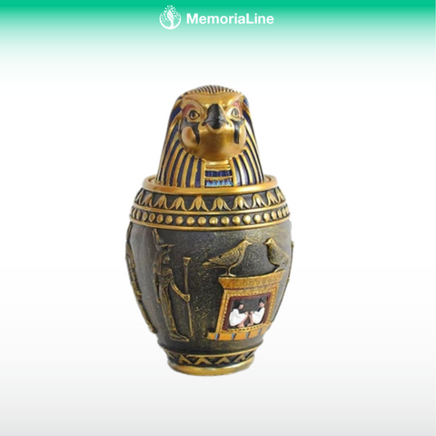 Egyptian Ash Memorial Urn