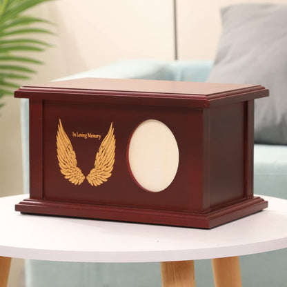 Wooden Urns for Human Ashes - Wood Cremation Urns Adult for Funeral, Burial O...