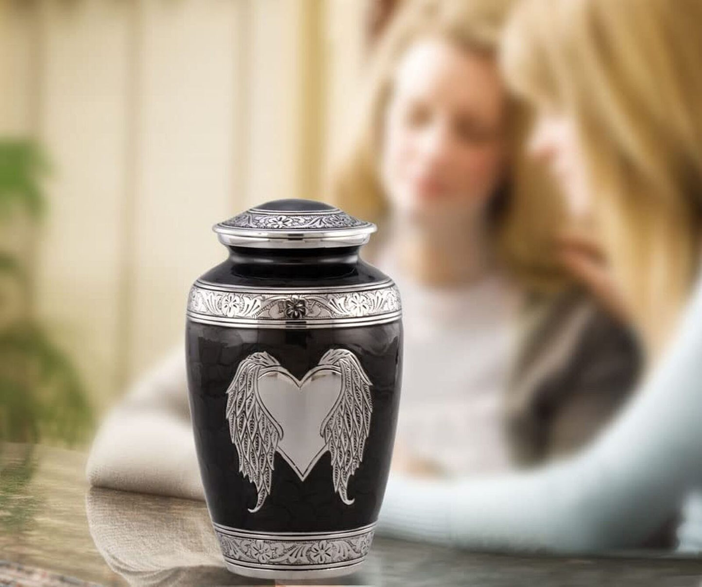 Angel Wings Urn - Loving Angel Wings Cremation Urn for Ashes - Handcrafted An...