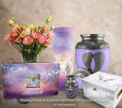 Guardian Angel (Pink) Scattering Urns for Human Ashes Adult - Eco Friendly Biodegradable Urns for Human Ashes - Cremation Urns for Adult Ashes - Scattering Tube - Biodegradable Urns for Human Ashes