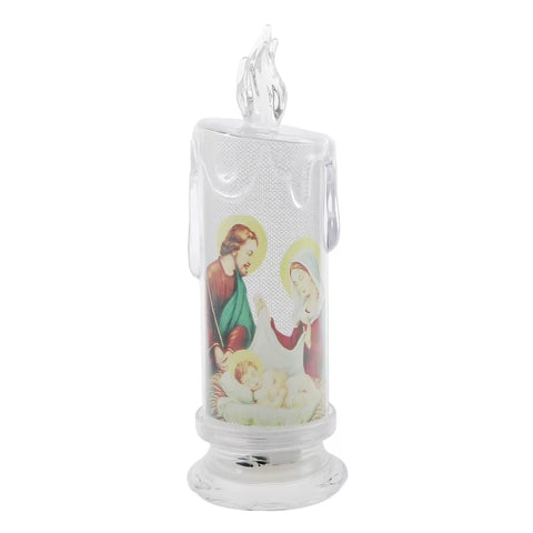 Jesus Virgin Christ Candle Lamp Romantic Tealight Electronic Flameless LED Devotional Prayer Candles Light Religious Decoration