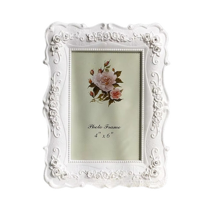 Elegant White Roses Photo Frame