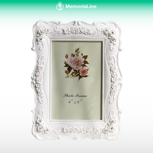 Elegant White Roses Photo Frame