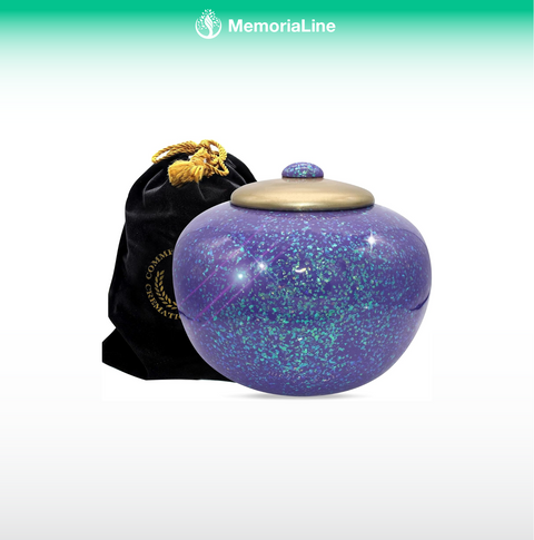 Handcrafted Purple Cremation Urn for Women – Adult Size