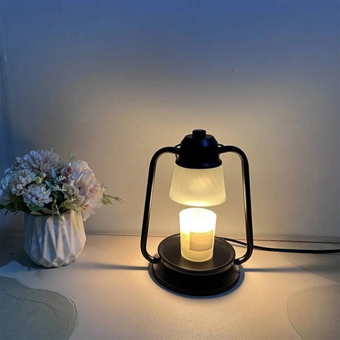 Christmas Deals!  Candle Warmer Lamp Dimmable Timer: Electric Metal Top down Light Heat Melting Wax Candles Vintage Fits Large Small Jar Scented Candel Warming Lantern Black