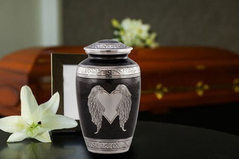 Angel Wings Urn - Loving Angel Wings Cremation Urn for Ashes - Handcrafted An...