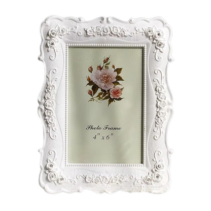 Elegant White Roses Photo Frame