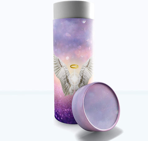 Guardian Angel (Pink) Scattering Urns for Human Ashes Adult - Eco Friendly Biodegradable Urns for Human Ashes - Cremation Urns for Adult Ashes - Scattering Tube - Biodegradable Urns for Human Ashes