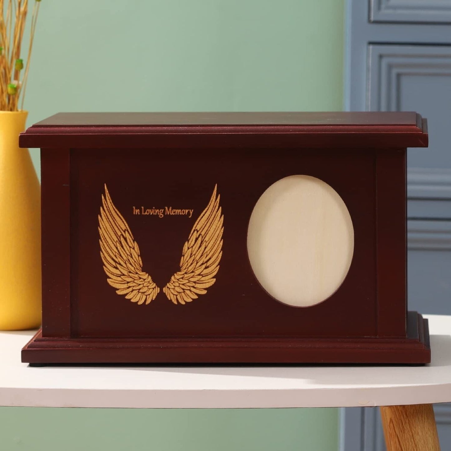 Wooden Urns for Human Ashes - Wood Cremation Urns Adult for Funeral, Burial O...