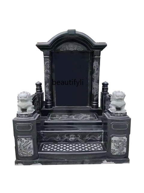 Granite Marble Stone Carving Tombstone Rural Burial Cemetery Cemetery Stone Tablet Lettering Family Tablet