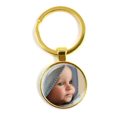 Personalized Custom Rhinestone Angel Keychain Mum Dad Baby Children Grandpa Parents Custom Designed Photo for Family Anniversary