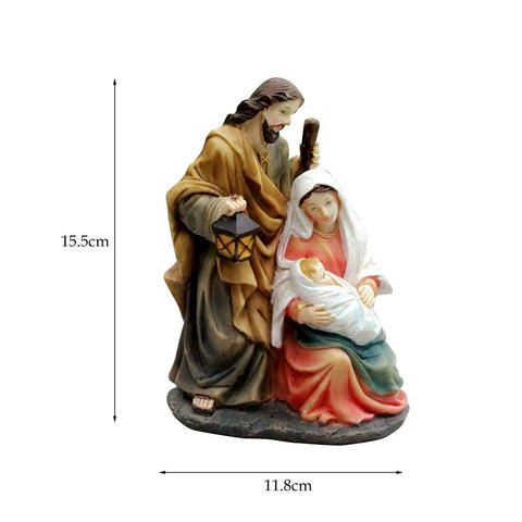 Nativity Scene Figurine Holy Family Statue Christ Jesus Catholic Figurine Religious Figurine Christmas Gift Home Decor Ornament