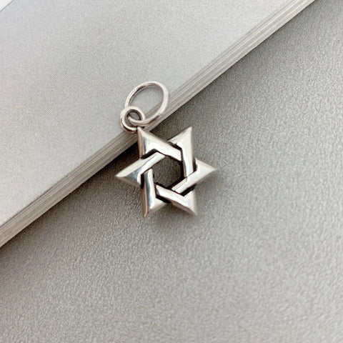 925 Sterling Silver Gold - Plated David of Star Pendant Casual Pendant Earrings Pendant Silver Jewelry Outfit Jewelry - Memorialine