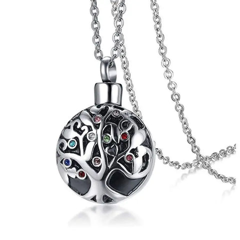 Stainless Steel Fashion Cremation Jewelry Urn Necklace for Ashes Urn Jewelry Rich Styles Memorial Keepsake Pendant Locket