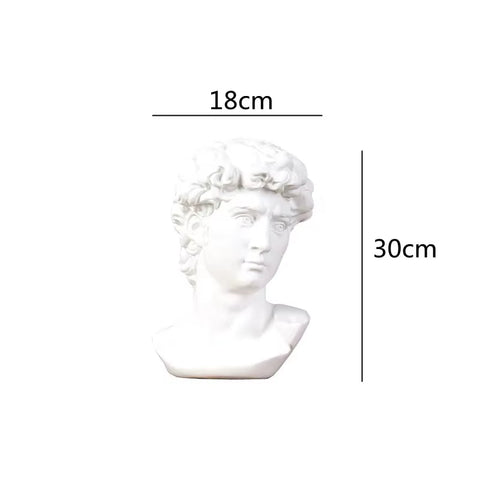 Greek David Bust Statue Resin Decorative Figurines Sculpture Home Office Bookshelf Desk Living Room Decor Mythology Ornaments