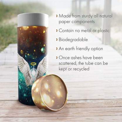 Guardian Angel Men'S Biodegradable Urns for Water Burial - Eco Friendly Biodegradable Urns for Human Ashes, Biodegradable Urn and Scattering Tube or Scattering Urn and Urns for Ashes Adult Male Large