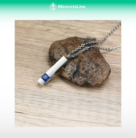 Urn Necklace for Ashes Stainless Steel Bar Pendant Memorial Jewelry