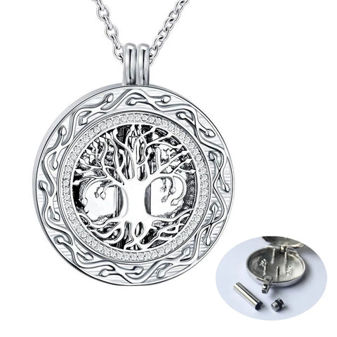 Stainless Steel Fashion Cremation Jewelry Urn Necklace for Ashes Urn Jewelry Rich Styles Memorial Keepsake Pendant Locket