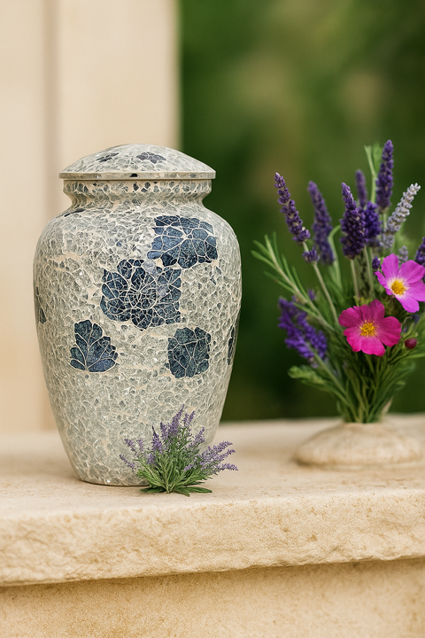 Heavenly Tribute Mosaic Urn – A Radiant Celebration of a Beautiful Life