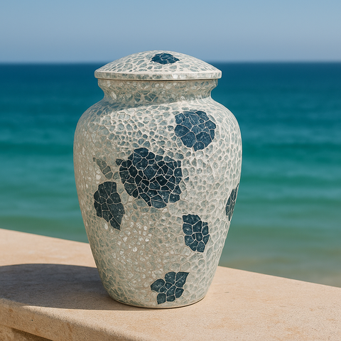 Heavenly Tribute Mosaic Urn – A Radiant Celebration of a Beautiful Life