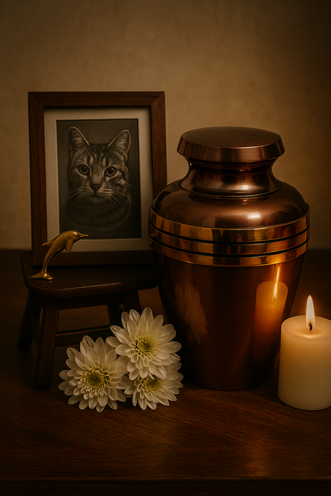 Classic Bronze Pet Cremation Urn – Honoring a Life of Unconditional Love