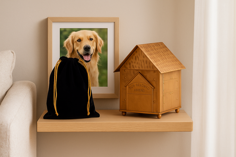 Bronze Pet House Cremation Urn – “Our Beloved Friend”
