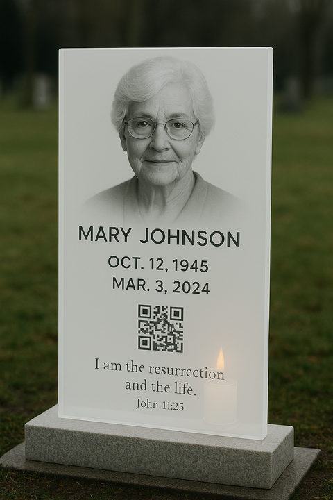 Personalized Acrylic Memorial Headstone