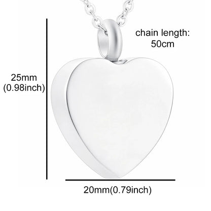 Cremation Jewelry Stainless Steel Heart