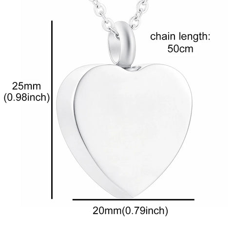 Cremation Jewelry Stainless Steel Heart